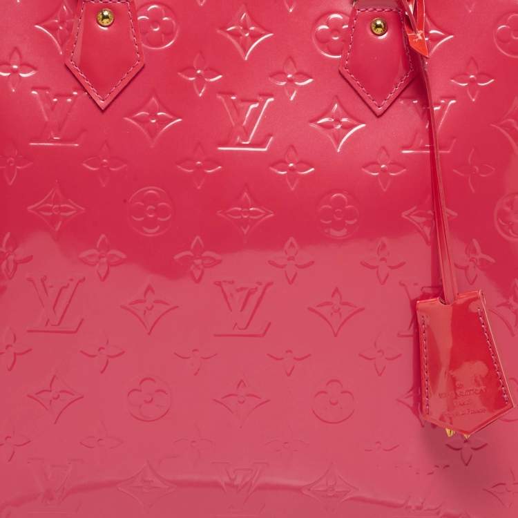 Pre Owned Louis Vuitton Rose Pop Monogram Vernis Alma GM Bag