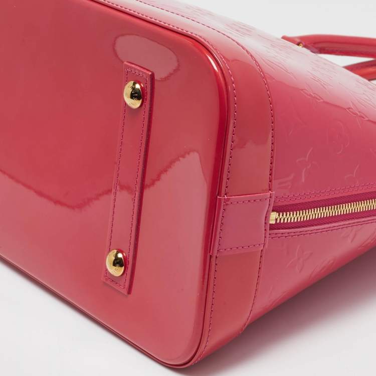 Pre Owned Louis Vuitton Rose Pop Monogram Vernis Alma GM Bag