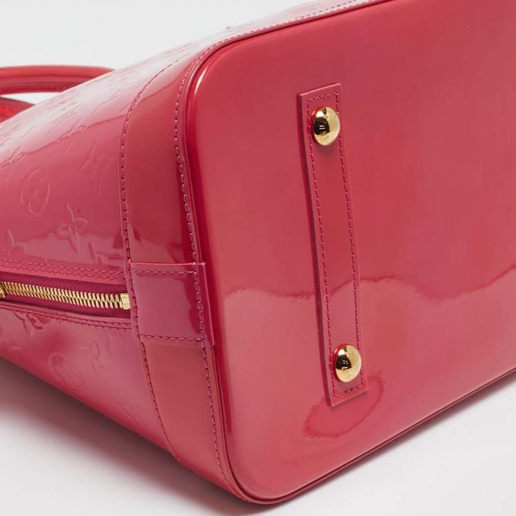 Pre Owned Louis Vuitton Rose Pop Monogram Vernis Alma GM Bag