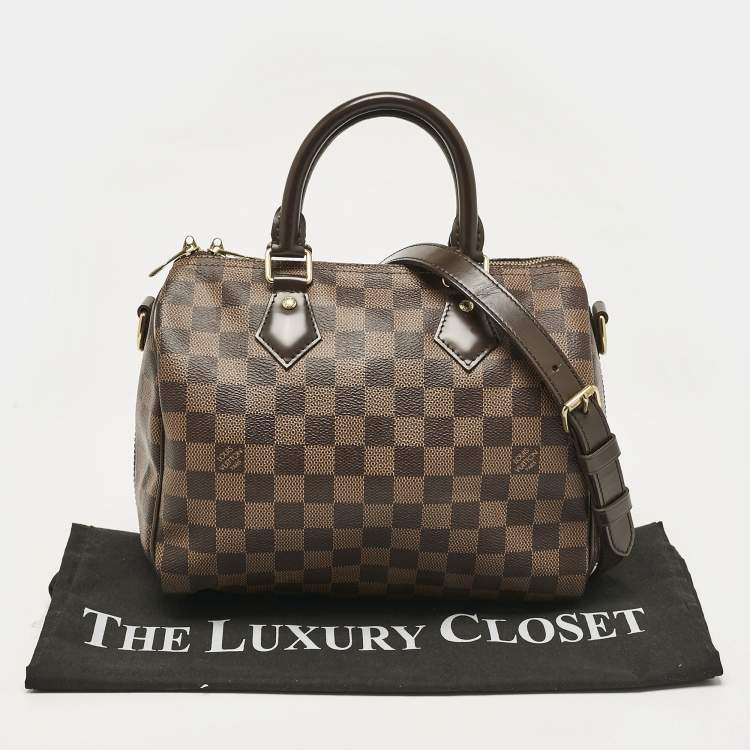 Pre Owned Louis Vuitton Monogram Canvas Speedy Bandouliere 25 Bag