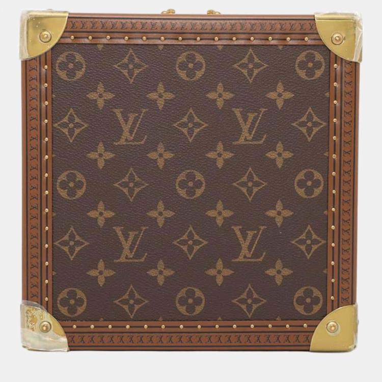 Pre Owned Louis Vuitton Green Monogram Jewelry Coffret Bag