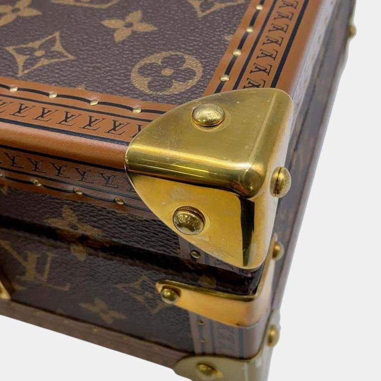Pre Owned Louis Vuitton Green Monogram Jewelry Coffret Bag