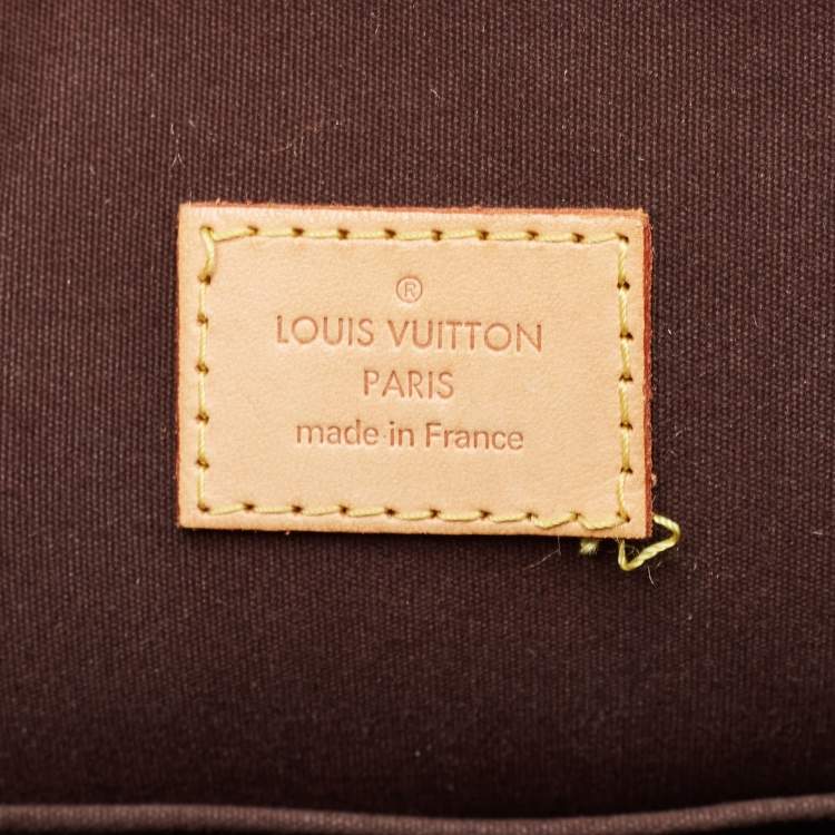 Pre Owned Louis Vuitton Amarante Monogram Vernis Alma GM Bag