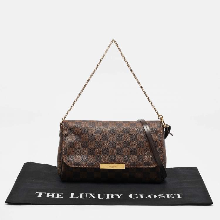 Pre Owned Louis Vuitton Damier Ebene Canvas Favorite MM Bag