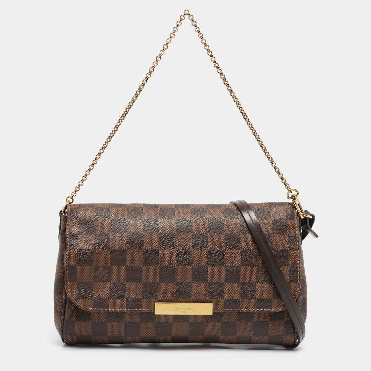 Pre Owned Louis Vuitton Damier Ebene Canvas Favorite MM Bag