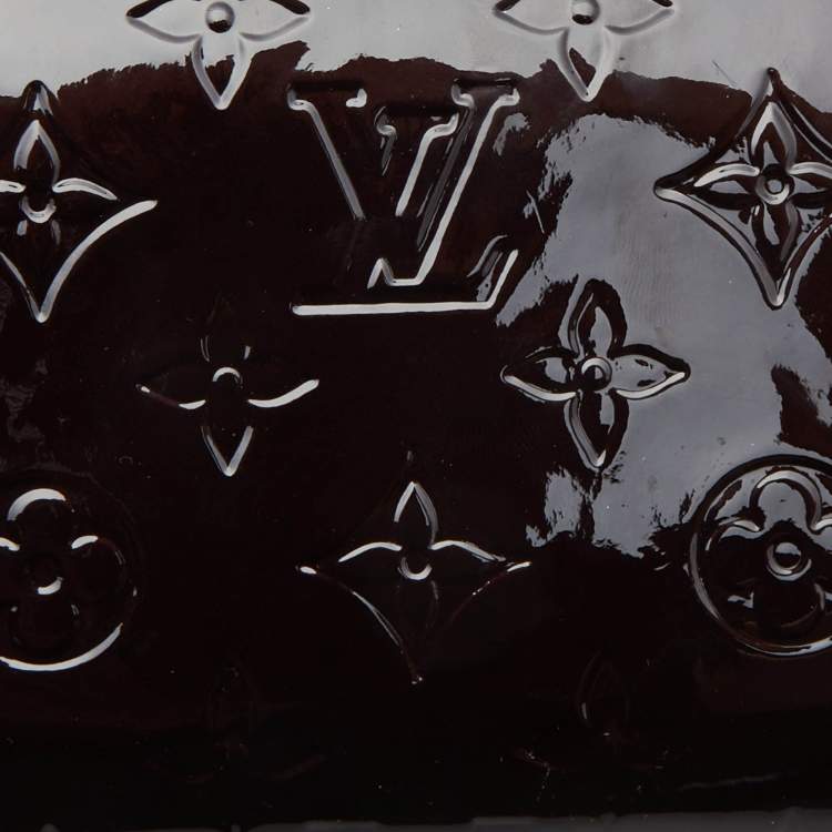 Pre Owned Louis Vuitton Amarante Monogram Vernis Zippy Wallet  
