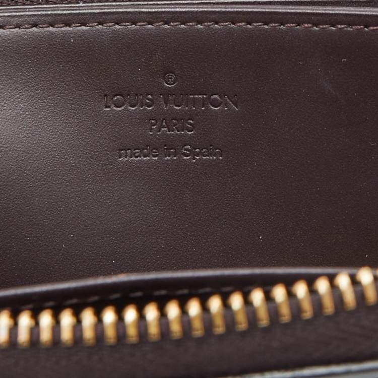 Pre Owned Louis Vuitton Amarante Monogram Vernis Zippy Wallet  