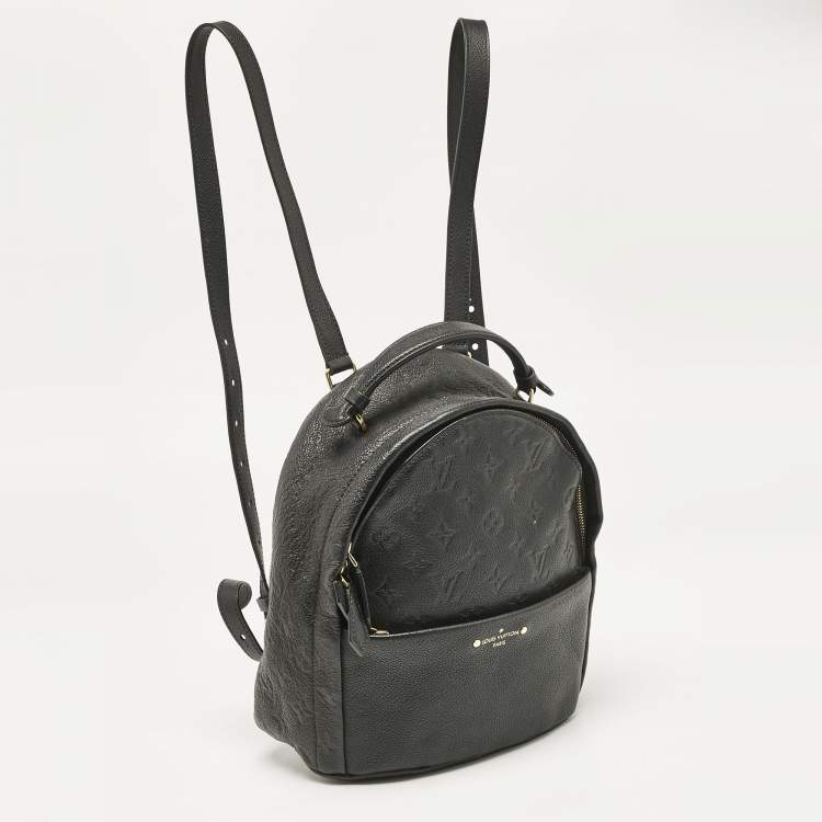 Pre Owned Louis Vuitton Black Monogram Empreinte Leather Sorbonne Backpack