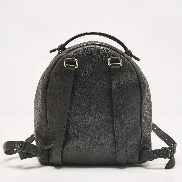 Pre Owned Louis Vuitton Black Monogram Empreinte Leather Sorbonne Backpack