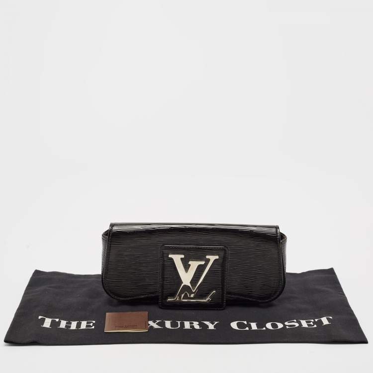 Pre Owned Louis Vuitton Black Electric Epi Leather Sobe Clutch