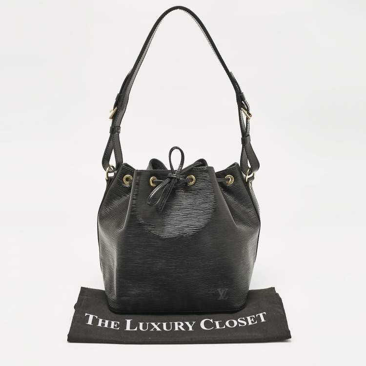 Pre Owned Louis Vuitton Black Epi Leather Petit Noe Bag
