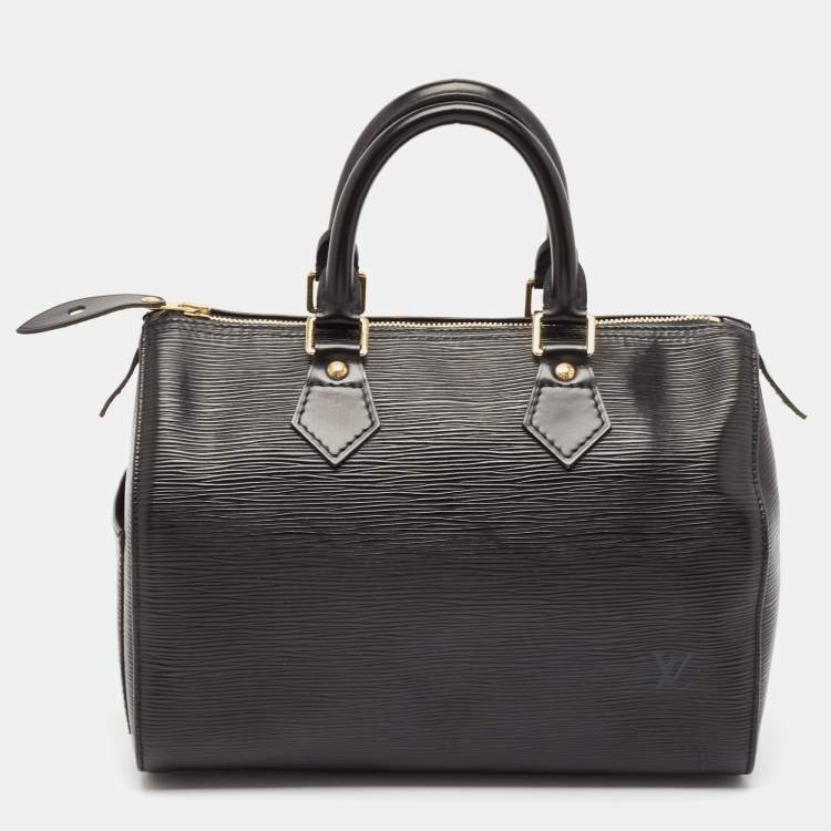 Pre Owned Louis Vuitton Black Epi Leather Speedy 25 Bag