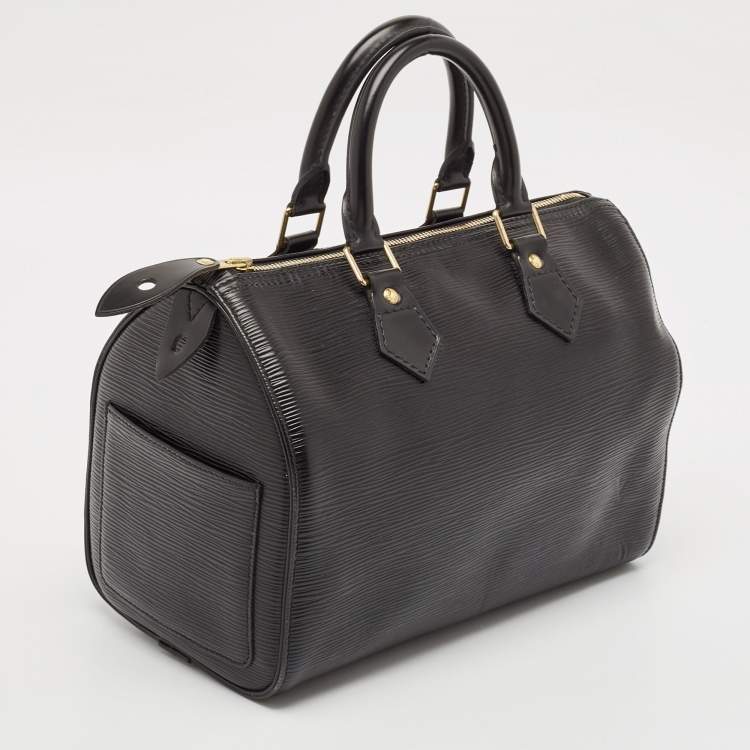Pre Owned Louis Vuitton Black Epi Leather Speedy 25 Bag