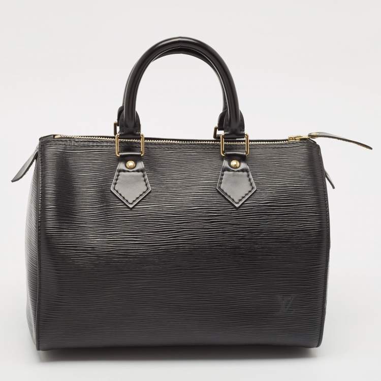 Pre Owned Louis Vuitton Black Epi Leather Speedy 25 Bag