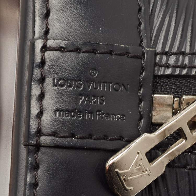 Pre Owned Louis Vuitton Black Epi Leather Alma BB Bag