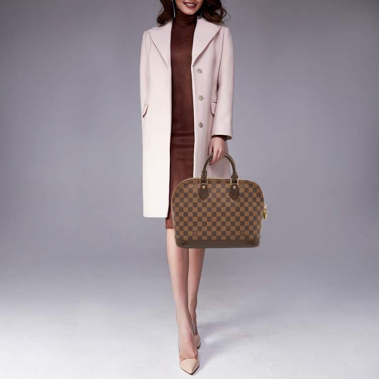Pre Owned Louis Vuitton Damier Ebene Canvas Alma PM Bag