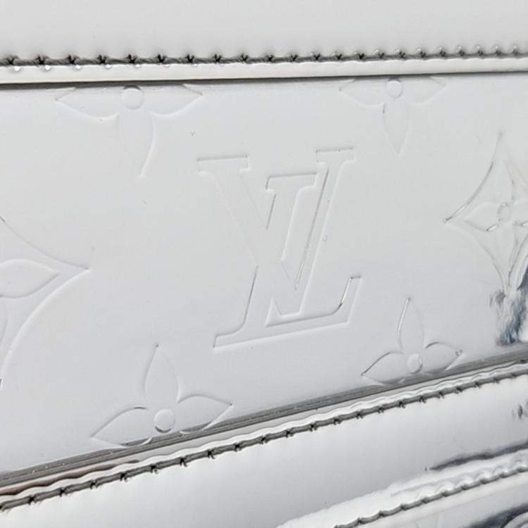Pre Owned Louis Vuitton Silver Leather Mirror Handle Trunk