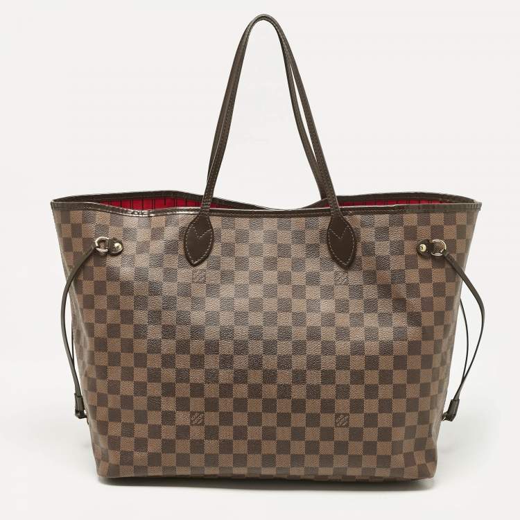 Pre Owned Louis Vuitton Damier Ebene Canvas Neverfull GM Bag
