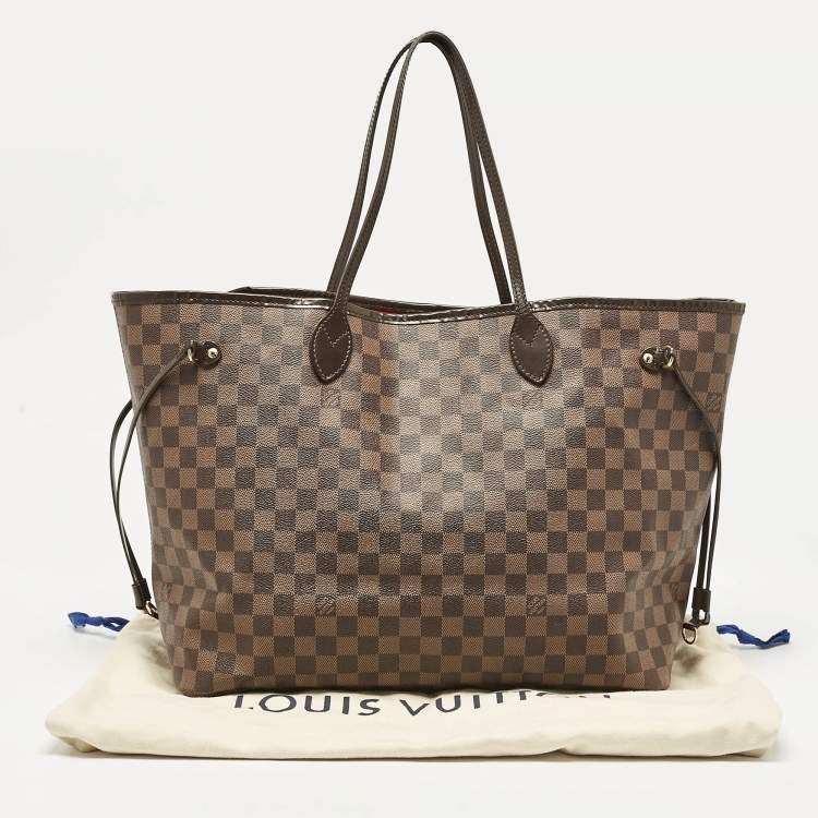 Pre Owned Louis Vuitton Damier Ebene Canvas Neverfull GM Bag