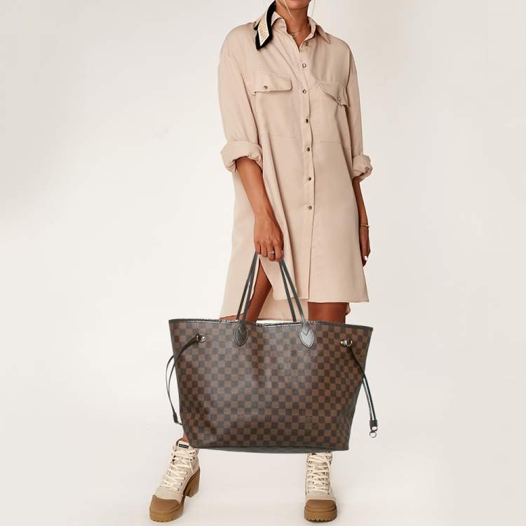 Pre Owned Louis Vuitton Damier Ebene Canvas Neverfull GM Bag