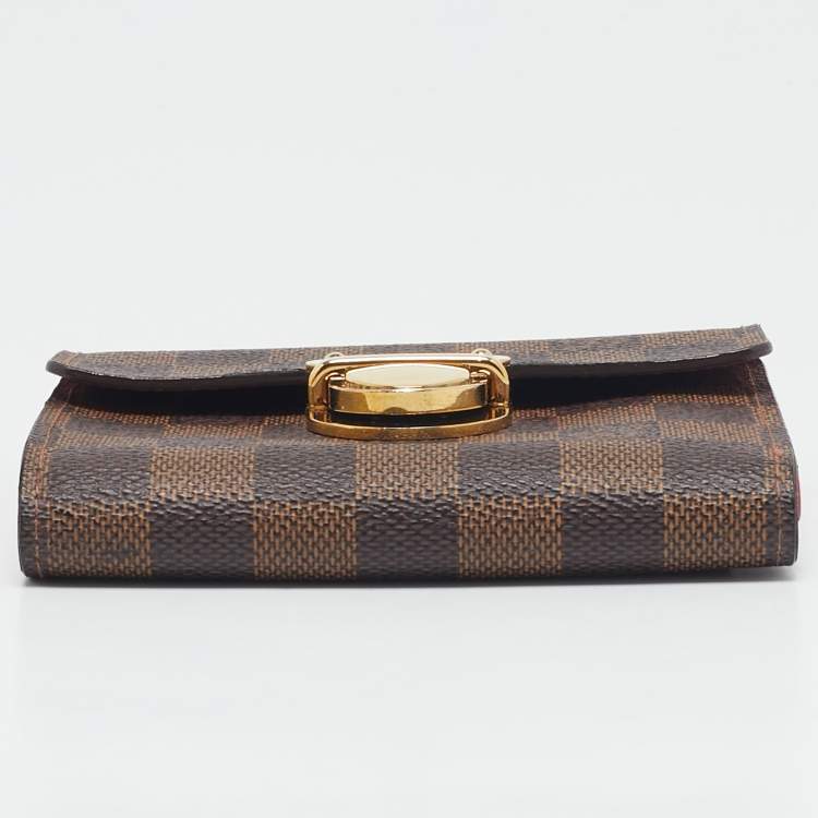 Pre Owned Louis Vuitton Damier Ebene Canvas Koala Wallet