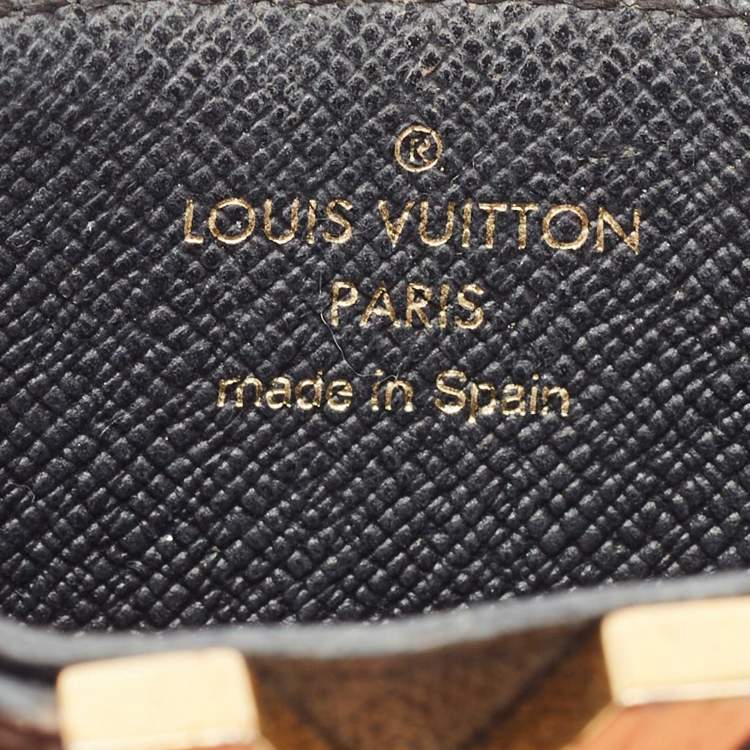 Pre Owned Louis Vuitton Black Leather and Monogram Canvas Kimono Card Holder
