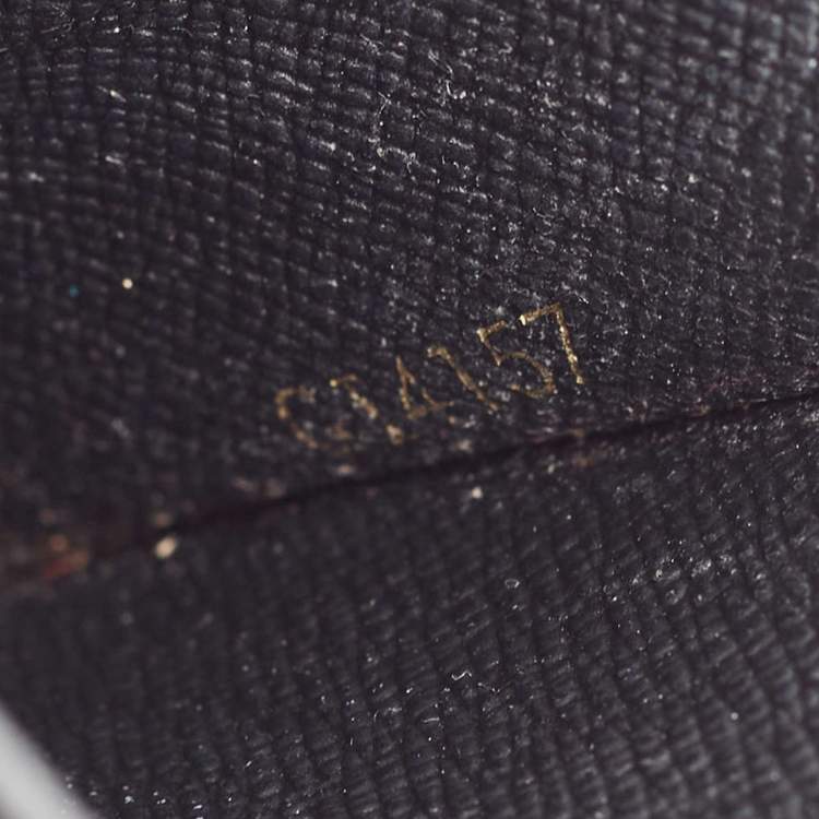 Pre Owned Louis Vuitton Black Leather and Monogram Canvas Kimono Card Holder