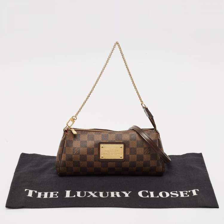 Pre Owned Louis Vuitton Damier Ebene Canvas Eva Pochette Bag