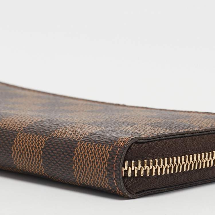 Pre Owned Louis Vuitton Damier Ebene Canvas Clemence Wallet