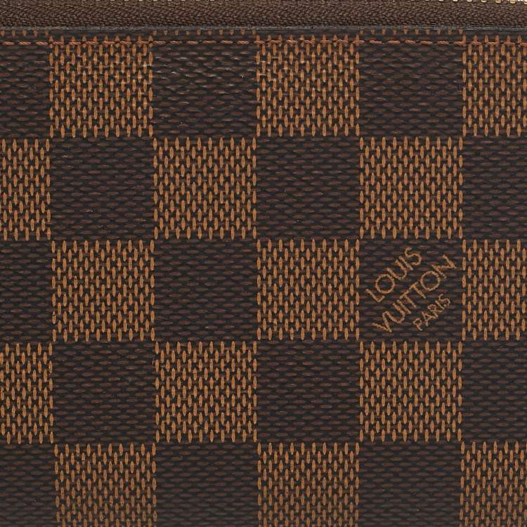 Pre Owned Louis Vuitton Damier Ebene Canvas Clemence Wallet