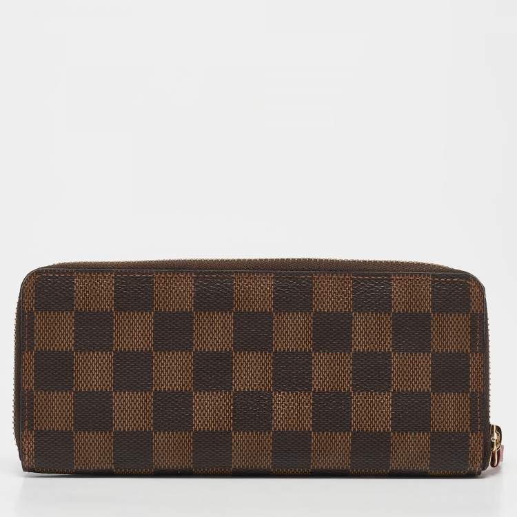 Pre Owned Louis Vuitton Damier Ebene Canvas Clemence Wallet