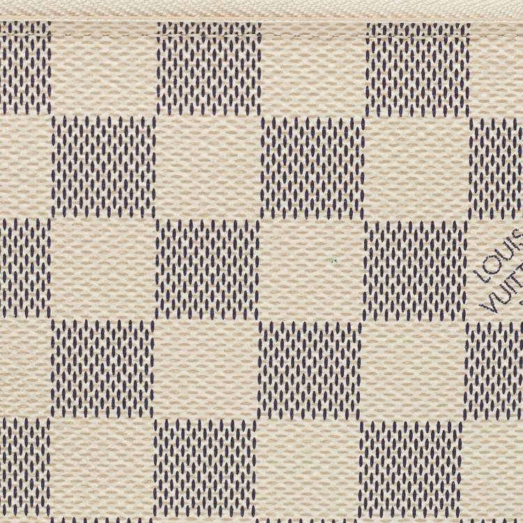 Pre Owned Louis Vuitton Damier Azur Canvas Zippy Organizer Wallet