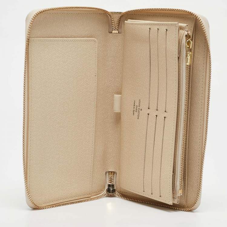 Pre Owned Louis Vuitton Damier Azur Canvas Zippy Organizer Wallet