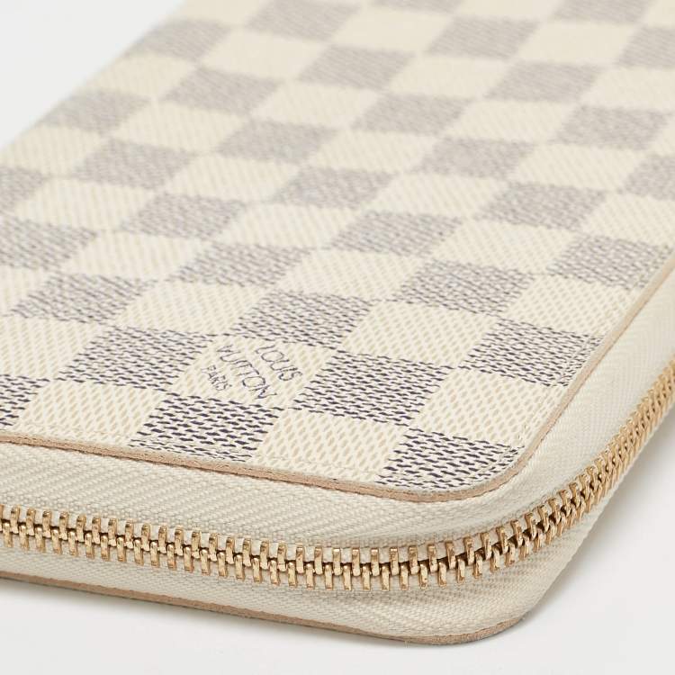 Pre Owned Louis Vuitton Damier Azur Canvas Zippy Organizer Wallet