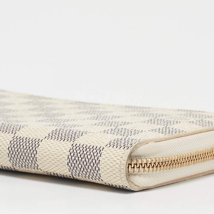 Pre Owned Louis Vuitton Damier Azur Canvas Zippy Organizer Wallet