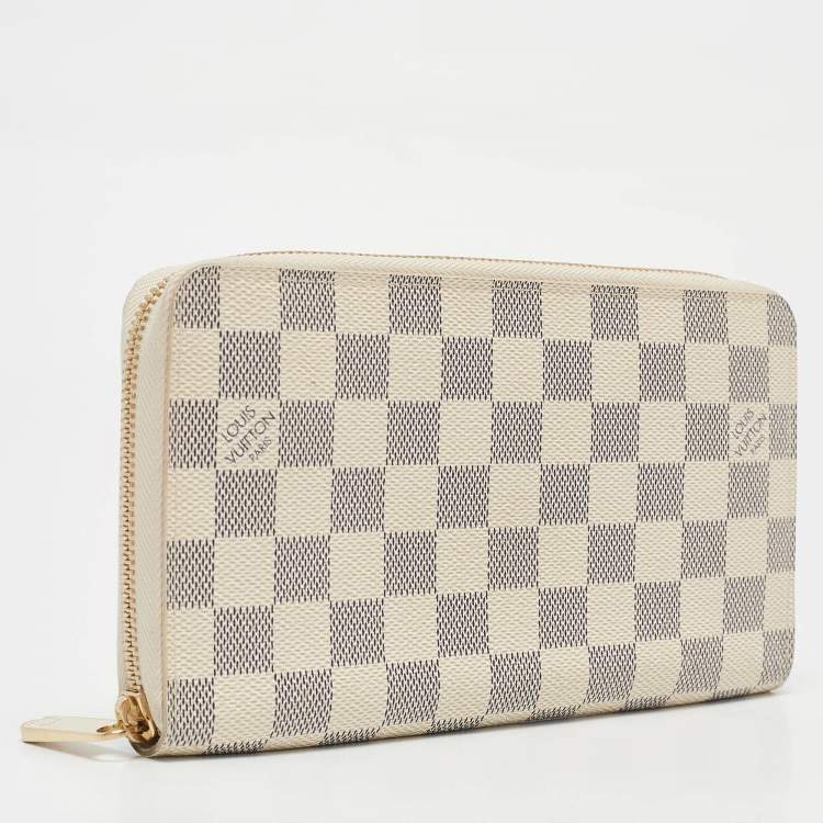 Pre Owned Louis Vuitton Damier Azur Canvas Zippy Organizer Wallet