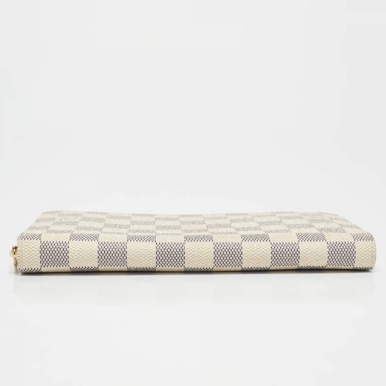 Pre Owned Louis Vuitton Damier Azur Canvas Zippy Organizer Wallet