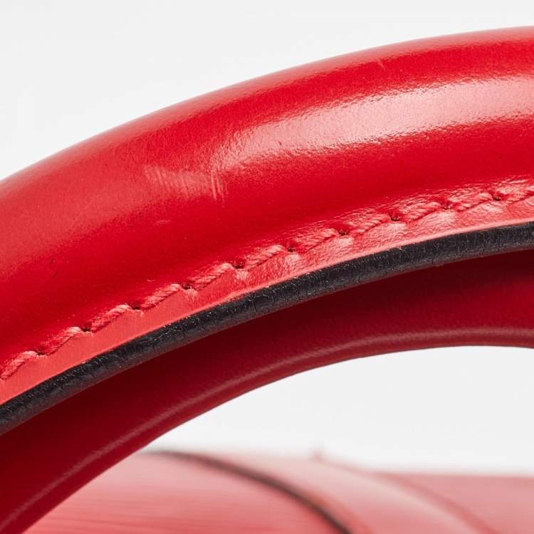 Pre Owned Louis Vuitton Red Epi Leather Keepall Bandouliere 50 Bag