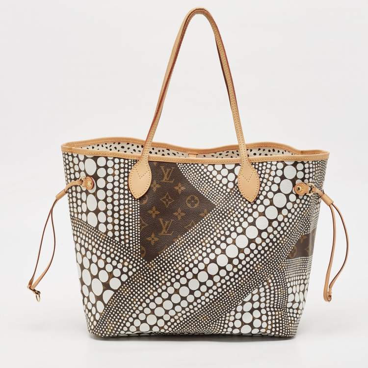 Pre Owned Louis Vuitton Monogram Kusama Waves Canvas Neverfull MM Bag