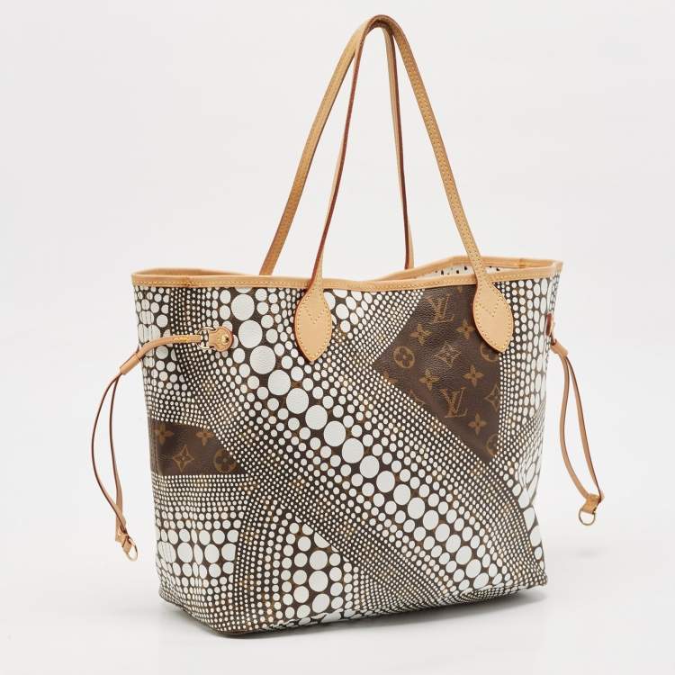 Pre Owned Louis Vuitton Monogram Kusama Waves Canvas Neverfull MM Bag