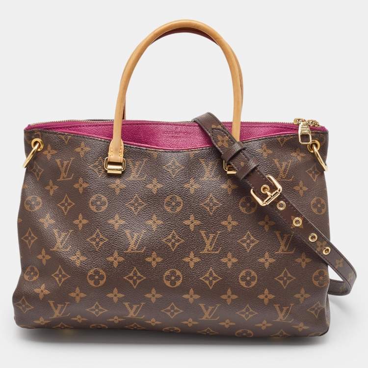 Pre Owned Louis Vuitton Amethyste Monogram Canvas Pallas MM Bag