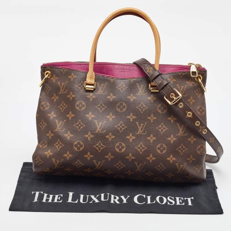 Pre Owned Louis Vuitton Amethyste Monogram Canvas Pallas MM Bag