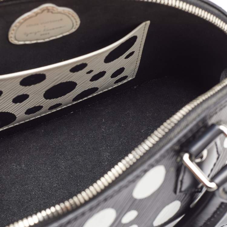 Pre Owned Louis Vuitton x Yayoi Kusama Black/White Epi Leather Dots Alma BB Bag