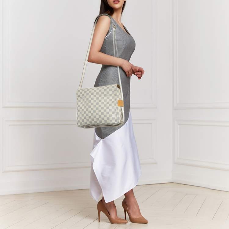 Pre Owned Louis Vuitton Damier Azur Canvas Naviglio Bag