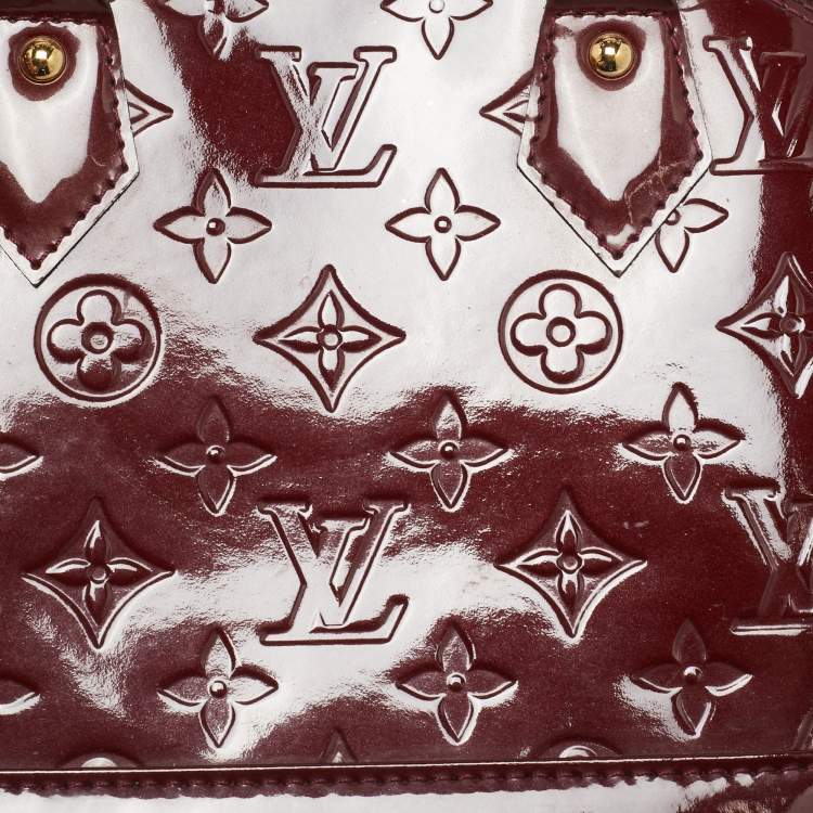 Pre Owned Louis Vuitton Griotte Monogram Vernis Alma BB Bag