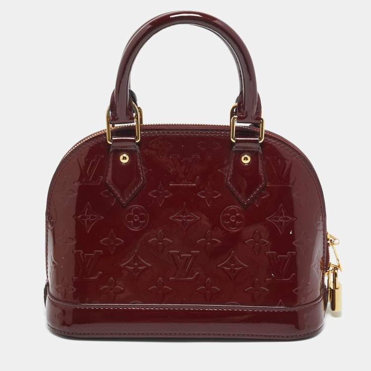 Pre Owned Louis Vuitton Griotte Monogram Vernis Alma BB Bag