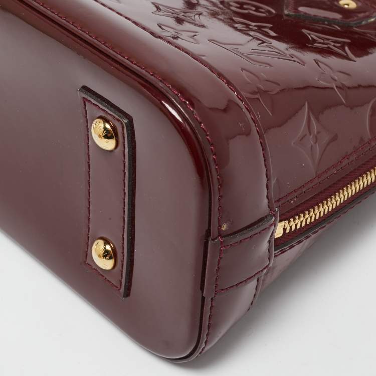 Pre Owned Louis Vuitton Griotte Monogram Vernis Alma BB Bag