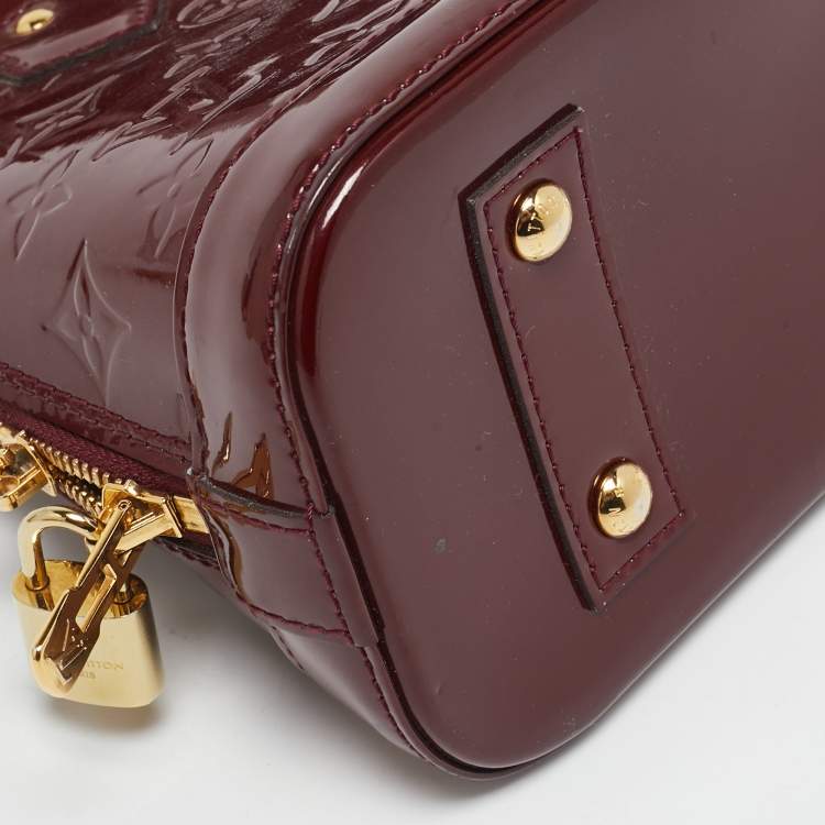 Pre Owned Louis Vuitton Griotte Monogram Vernis Alma BB Bag