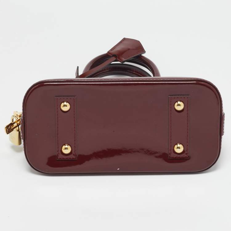 Pre Owned Louis Vuitton Griotte Monogram Vernis Alma BB Bag