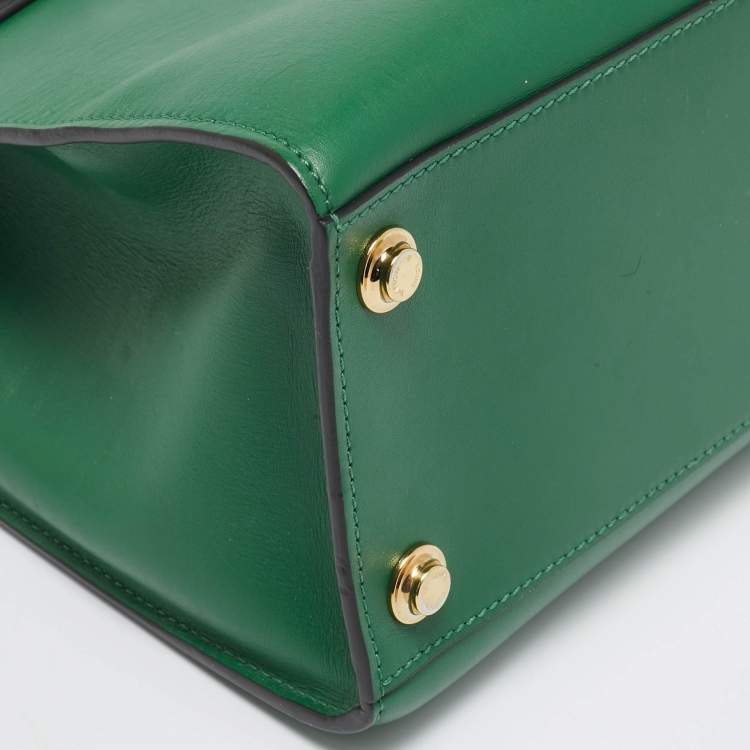 Pre Owned Louis Vuitton Green/Brown Leather City Steamer PM Bag